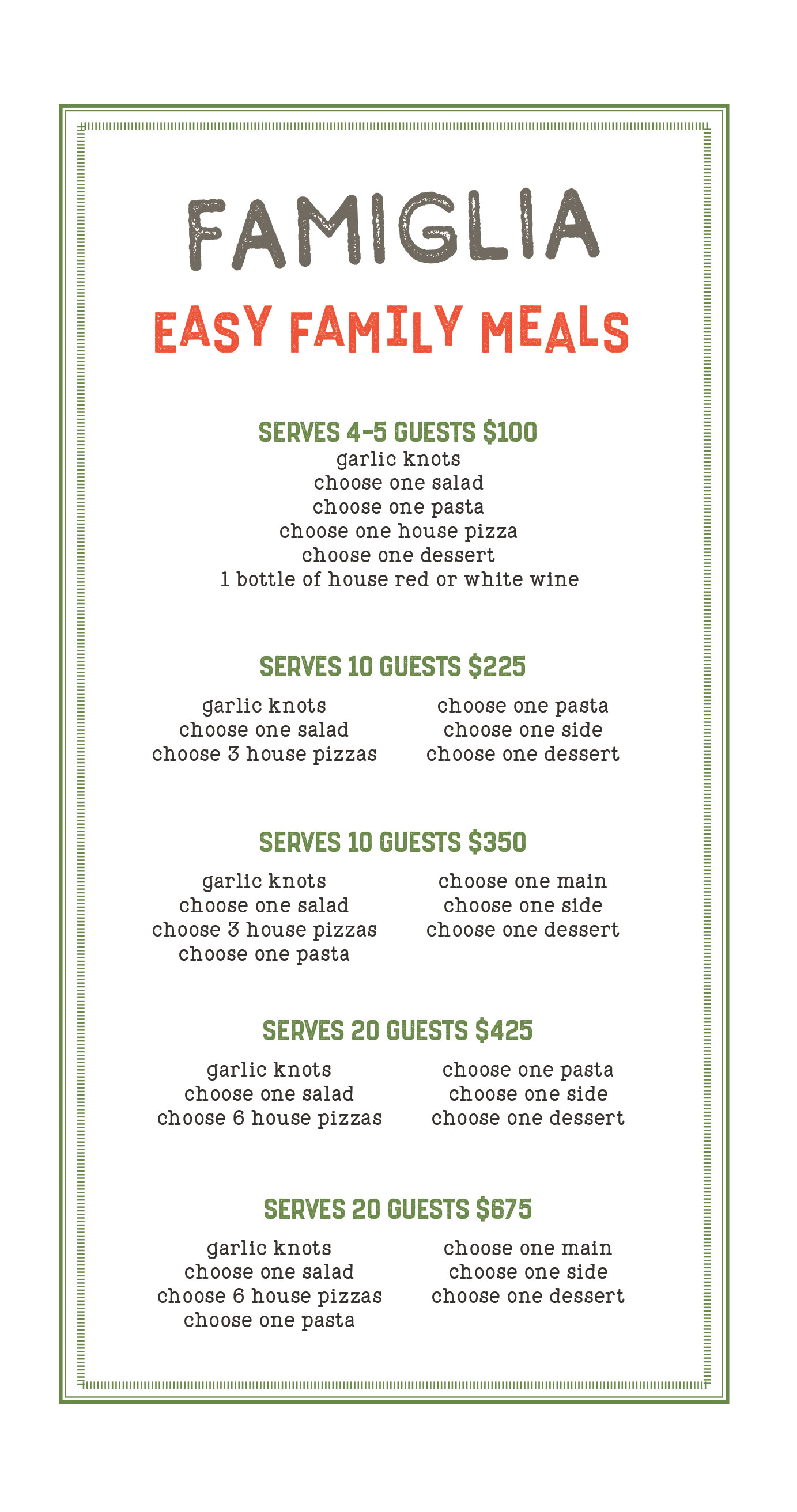 Catering Menu Panel 3