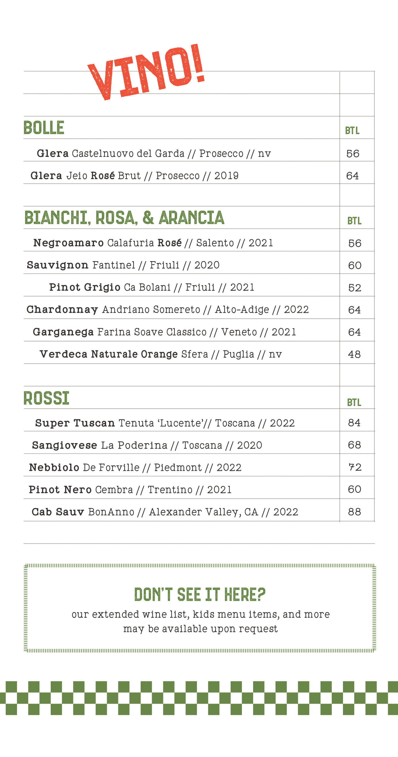 Catering Menu Panel 5